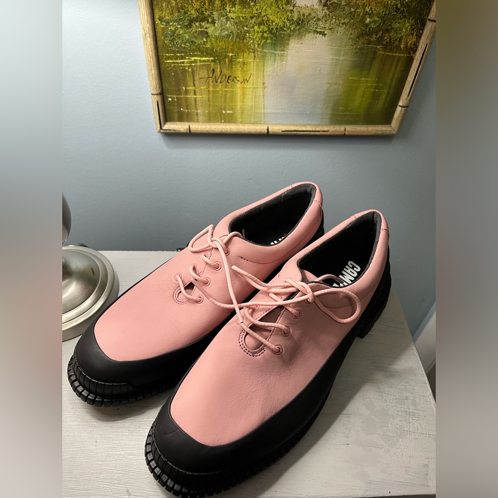 Camper Pink and Black Women's Flats - Picture 5 of 7
